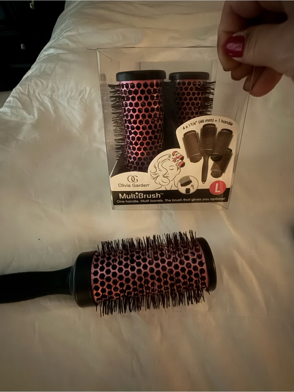 Olivia Garden MultiBrush Large Round Brush - Pink/Black